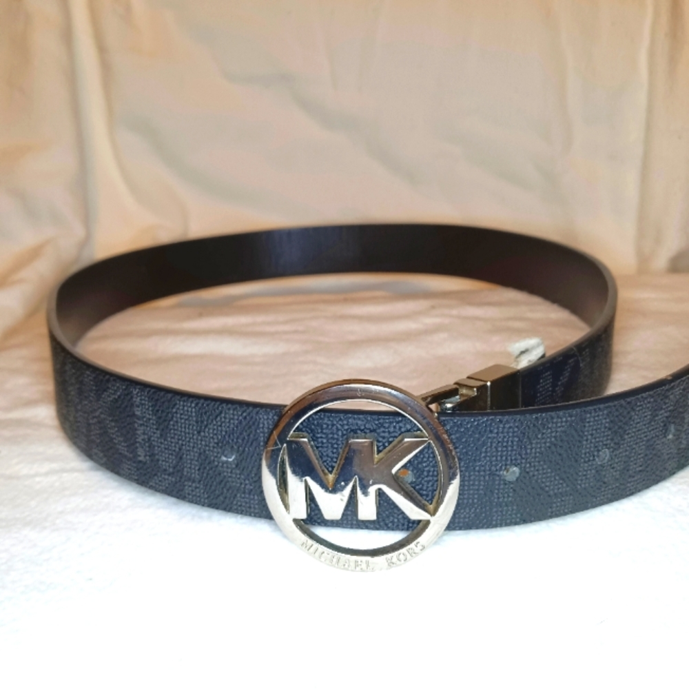 Michael Kors belt for women silver buckle.